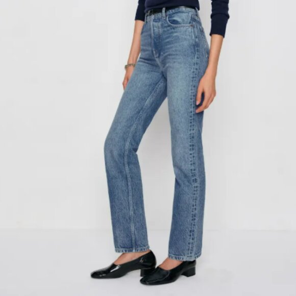 Reformation Cynthia High Rise Straight Jean, Size 26, Colorado - Picture 3 of 6